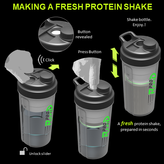Pro-Rapid : The 2-in-1 Shaker Bottle