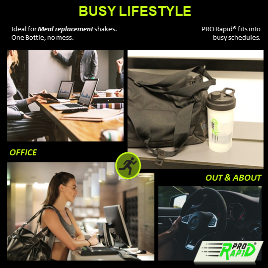 Pro-Rapid : The 2-in-1 Shaker Bottle